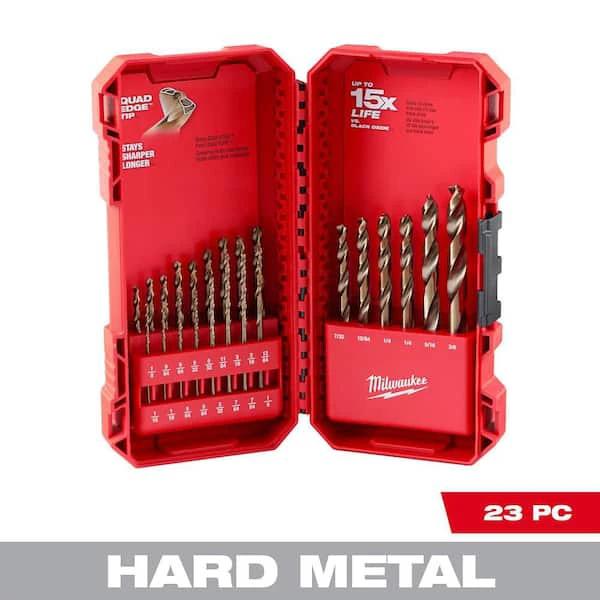 M.A.M Auto Parts Milwaukee 48-89-2338 Helix Drill Bit Set - Red (23 Piece) - Twist Drill Bits Milwaukee Tools