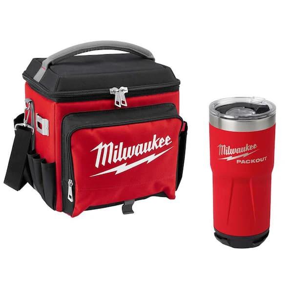 M.A.M Auto Parts Milwaukee 48-22-8392R PACKOUT 20 oz. Red Insulated Tumbler Mug Coffee Cup - Tumblers Milwaukee Tools