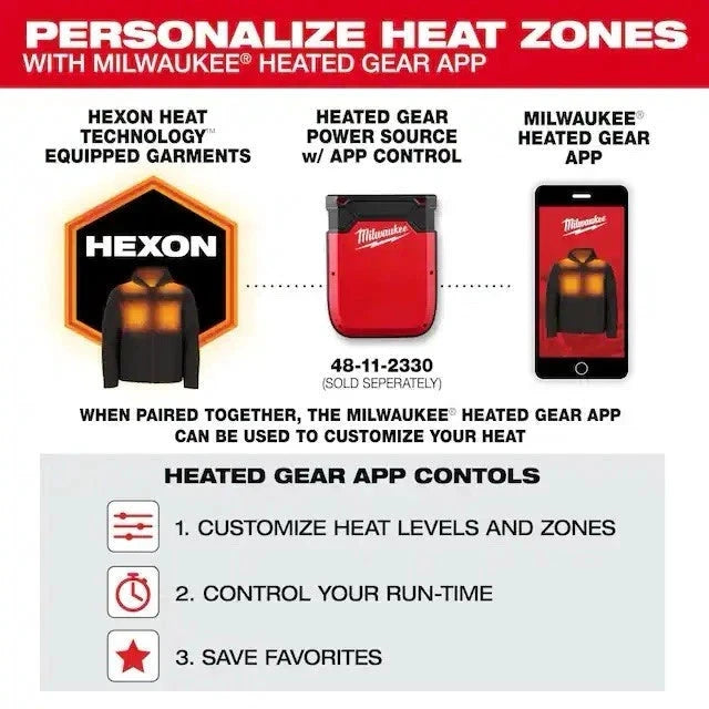 M.A.M Auto Parts Milwaukee Tool M100b-21L Men's Heated Jacket, Black, Heats 3 To 12 Hours , 12 - Coats & Jackets heated outerwear