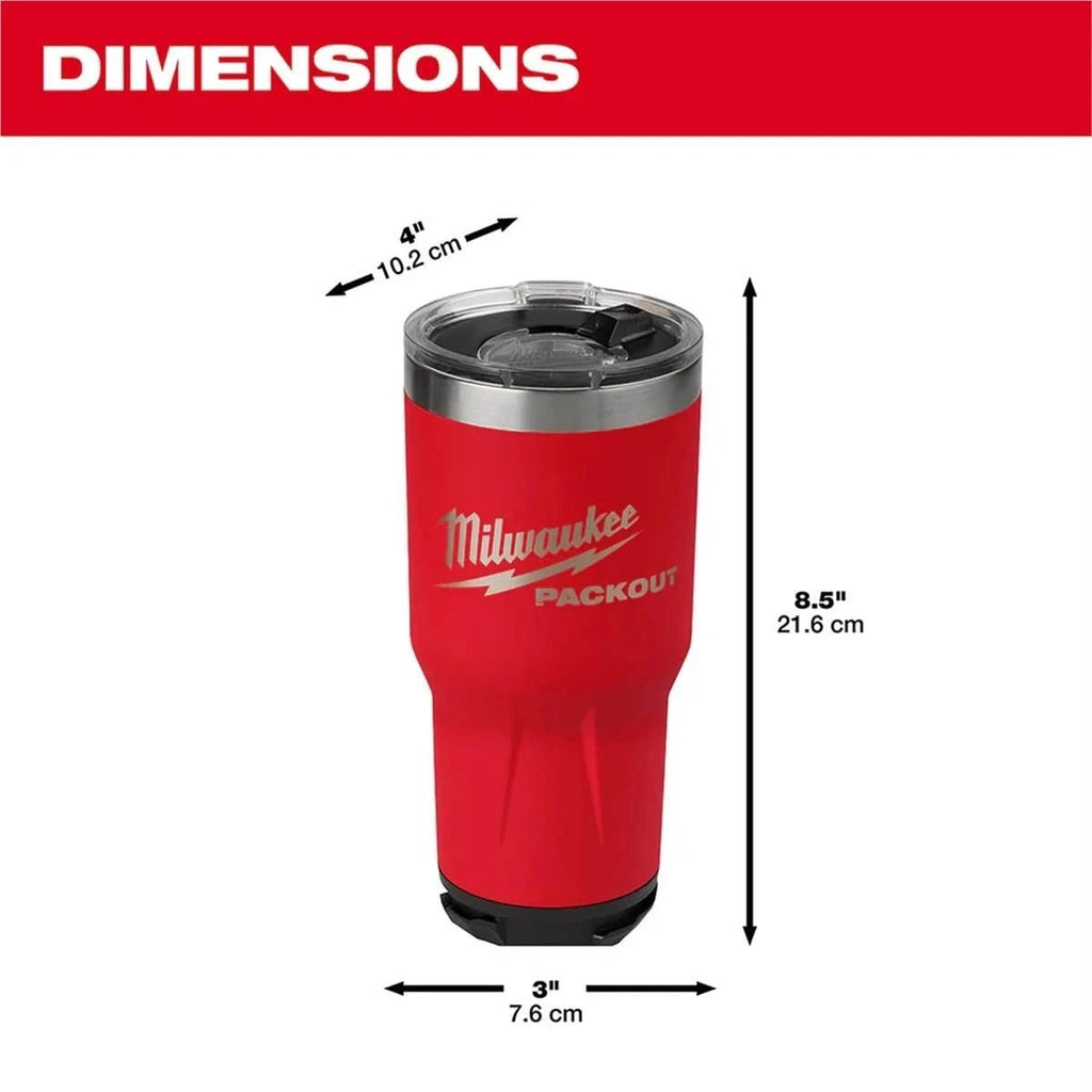 M.A.M Auto Parts Milwaukee (48-22-8393R) Tumbler - 30 oz, Red - Tumblers Milwaukee tools