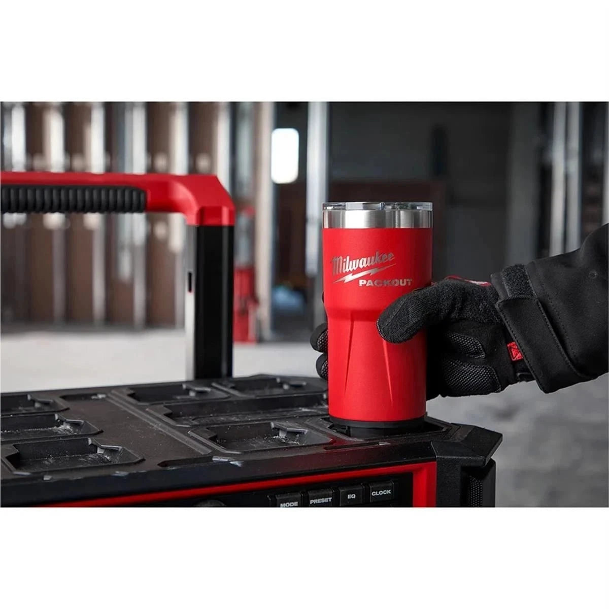 M.A.M Auto Parts Milwaukee 48-22-8392R PACKOUT 20 oz. Red Insulated Tumbler Mug Coffee Cup - Tumblers Milwaukee Tools