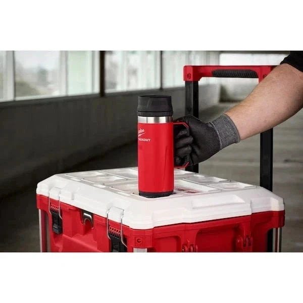M.A.M Auto Parts MILWAUKEE PACKOUT Red 18 Oz. Insulated Mug with Sip Lid - Thermoses Milwaukee Tools