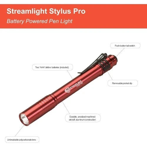 M.A.M Auto Parts Streamlight Stylus Pro Compact LED Flashlight - Flashlights flashlight